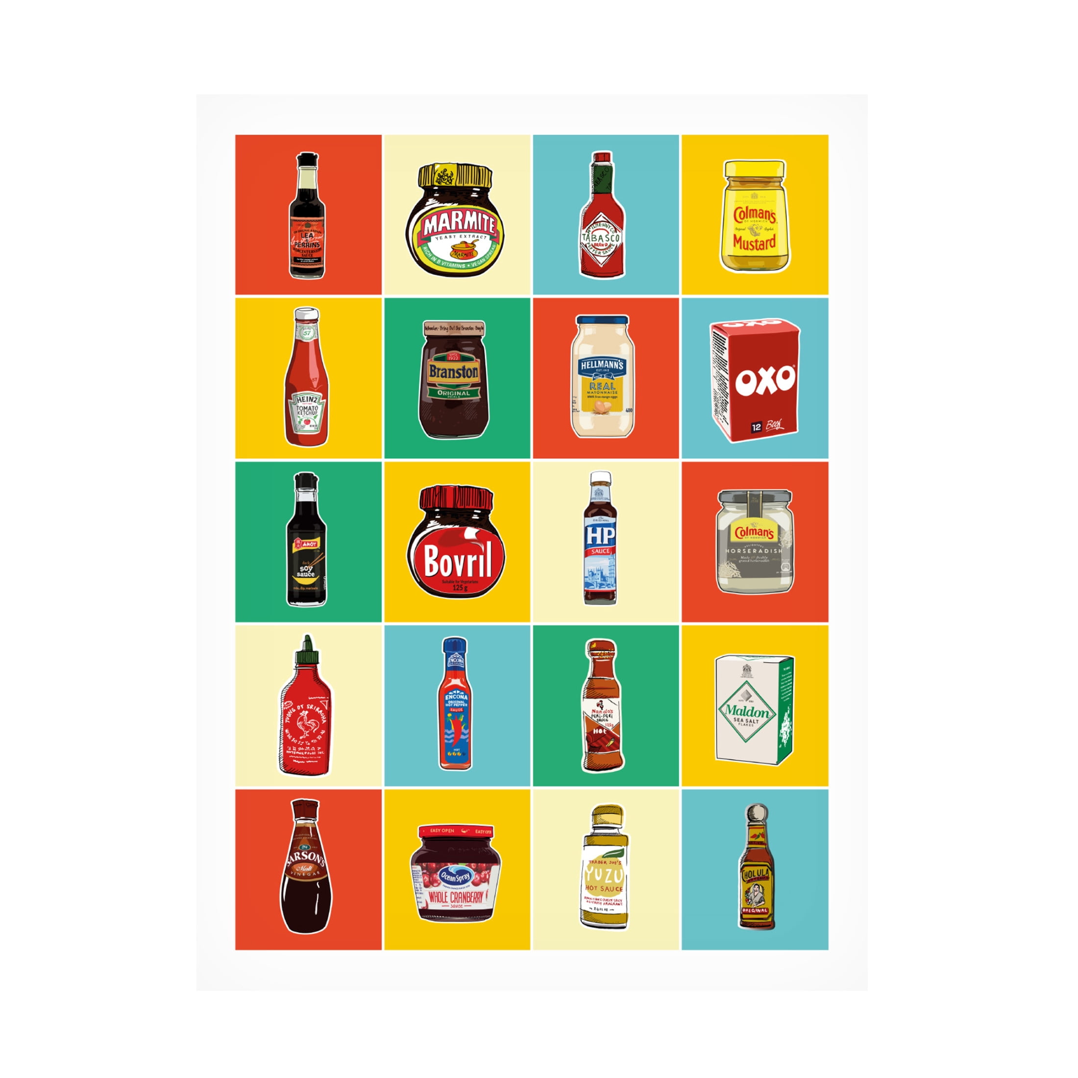 Trademark Fine Art Jon Downer  Taxonomy of Condiments Canvas Wall Art