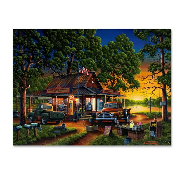 Trademark Fine Art 'Joses Country Store' Canvas Art by Geno Peoples