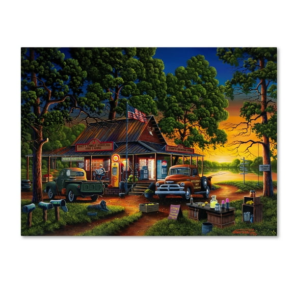 Trademark Fine Art 'Joses Country Store' Canvas Art by Geno Peoples