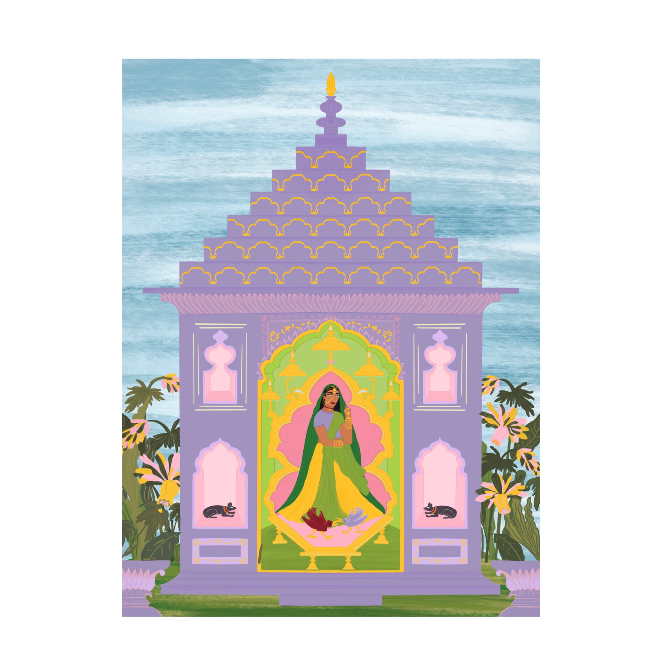 Trademark Fine Art Jota de jai Indian Garden Canvas Wall Art