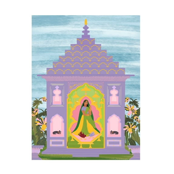 Trademark Fine Art Jota de jai Indian Garden Canvas Wall Art