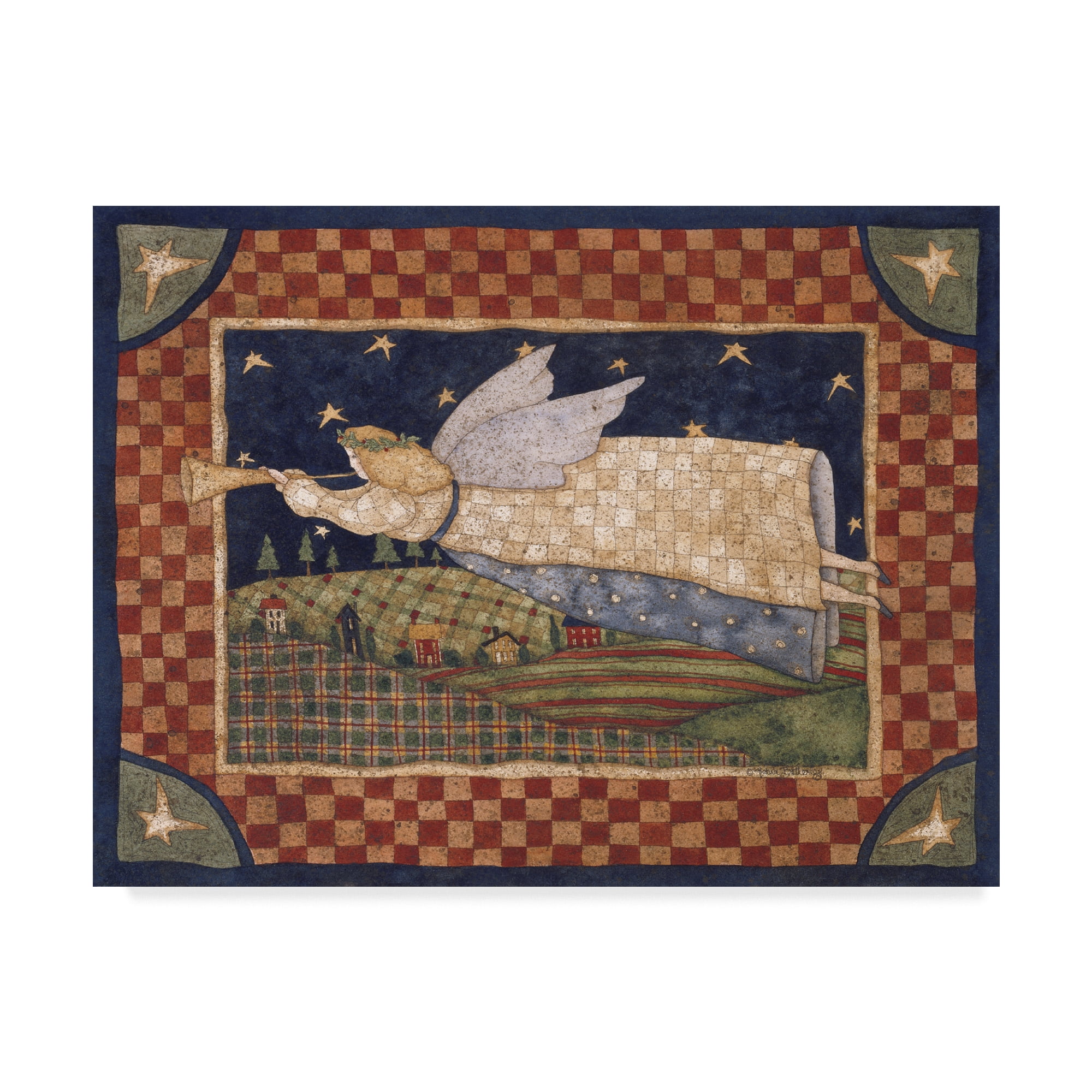 Trademark Fine Art 'Joy To The World with Angel' Canvas Art by Robin Betterley