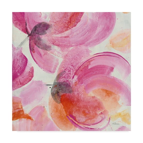 Trademark Fine Art 'Joyous II Pink Orange Abstract' Canvas Art by Albena Hristova