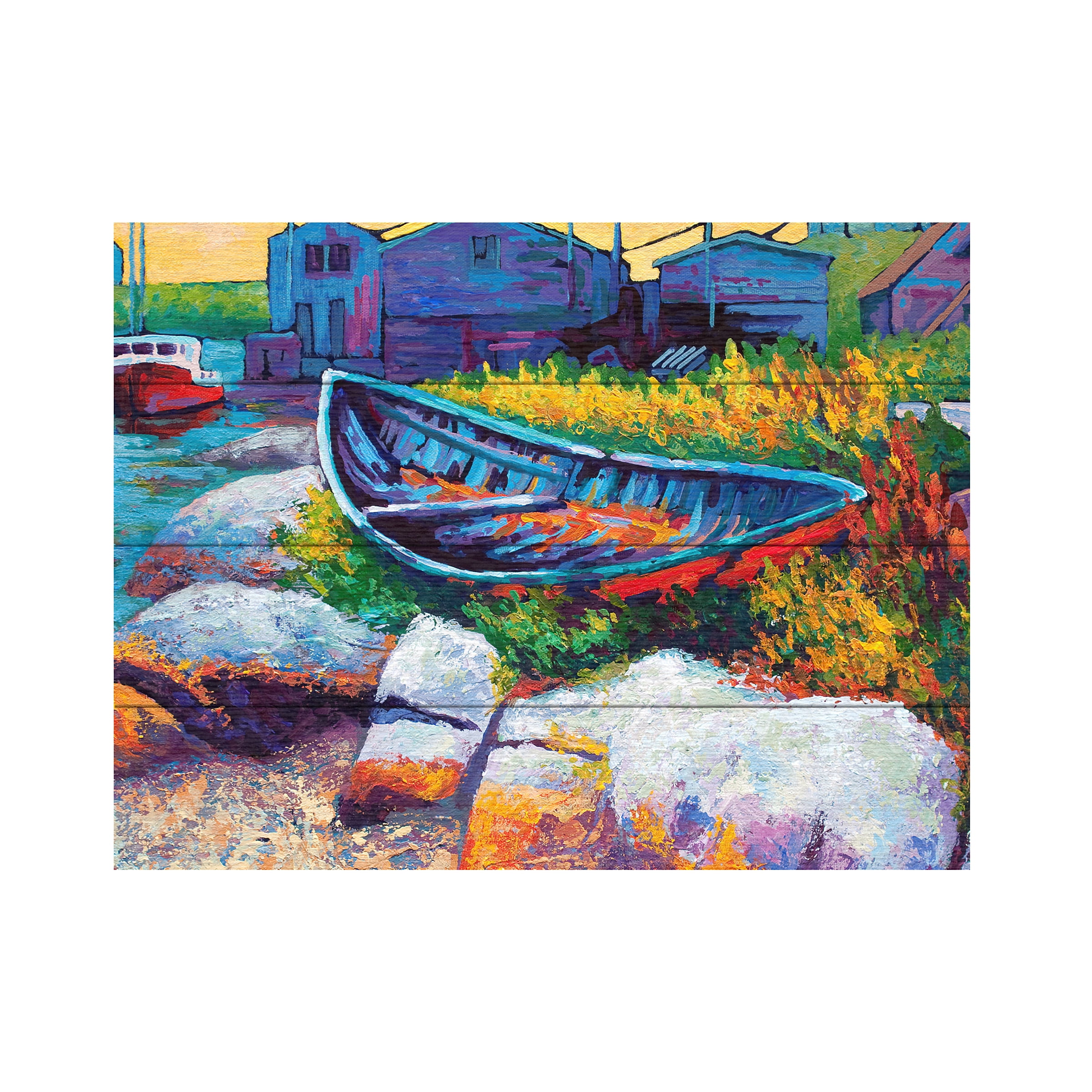 Trademark Fine Art 'Judy East Coast Boat Faa' Wooden Wall Art Art by Marion Rose