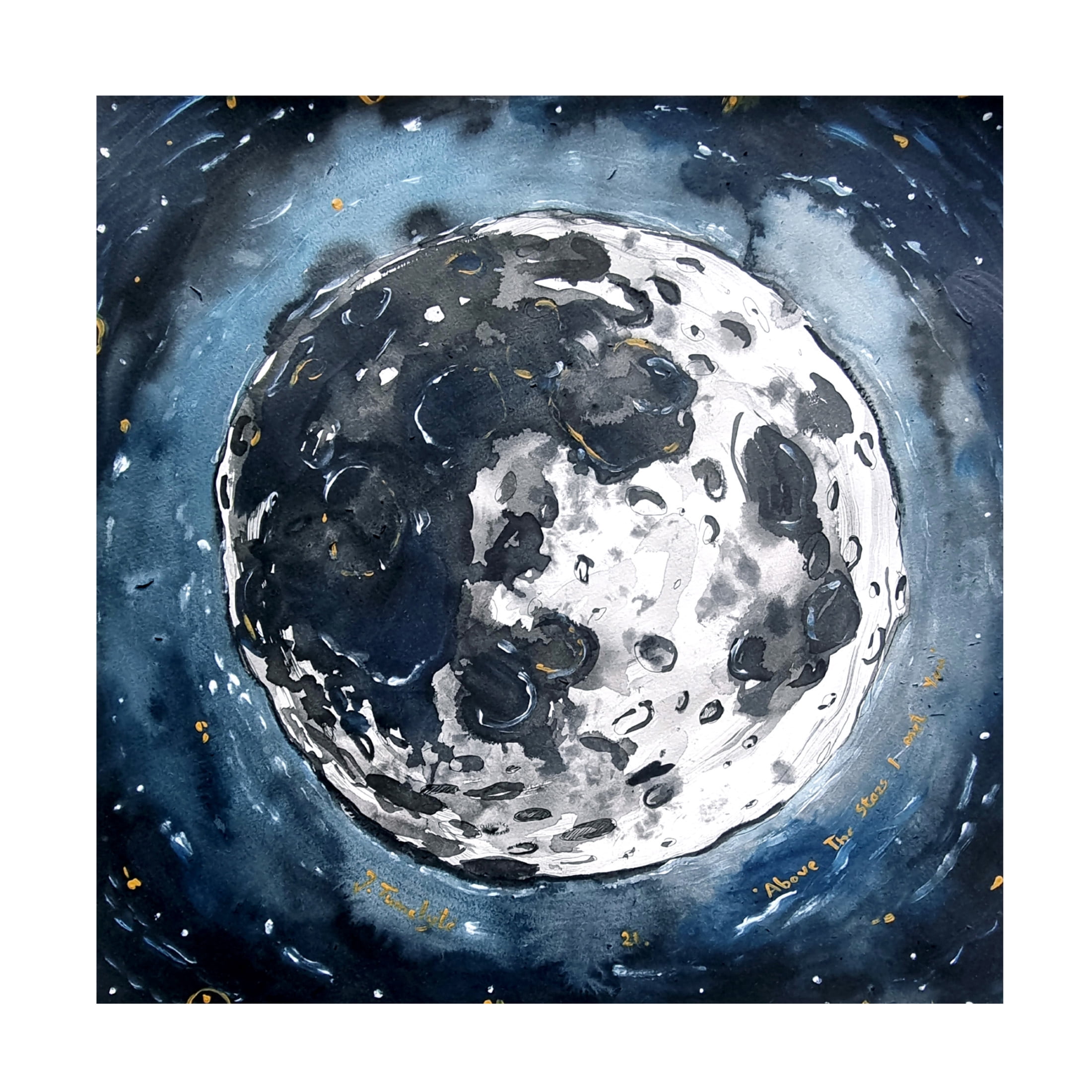 Trademark Fine Art Julija Belickien? Above the stars I met you Canvas Wall Art