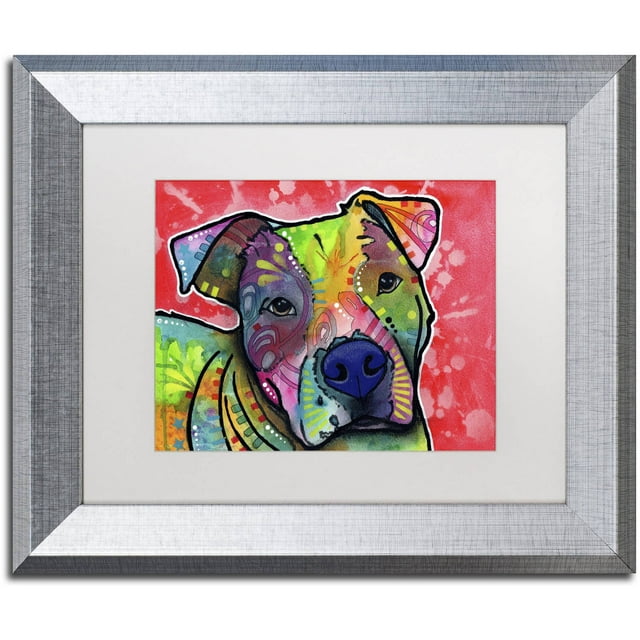 Trademark Fine Art "Julius" Canvas Art by Dean Russo, White Matte, Silver Frame