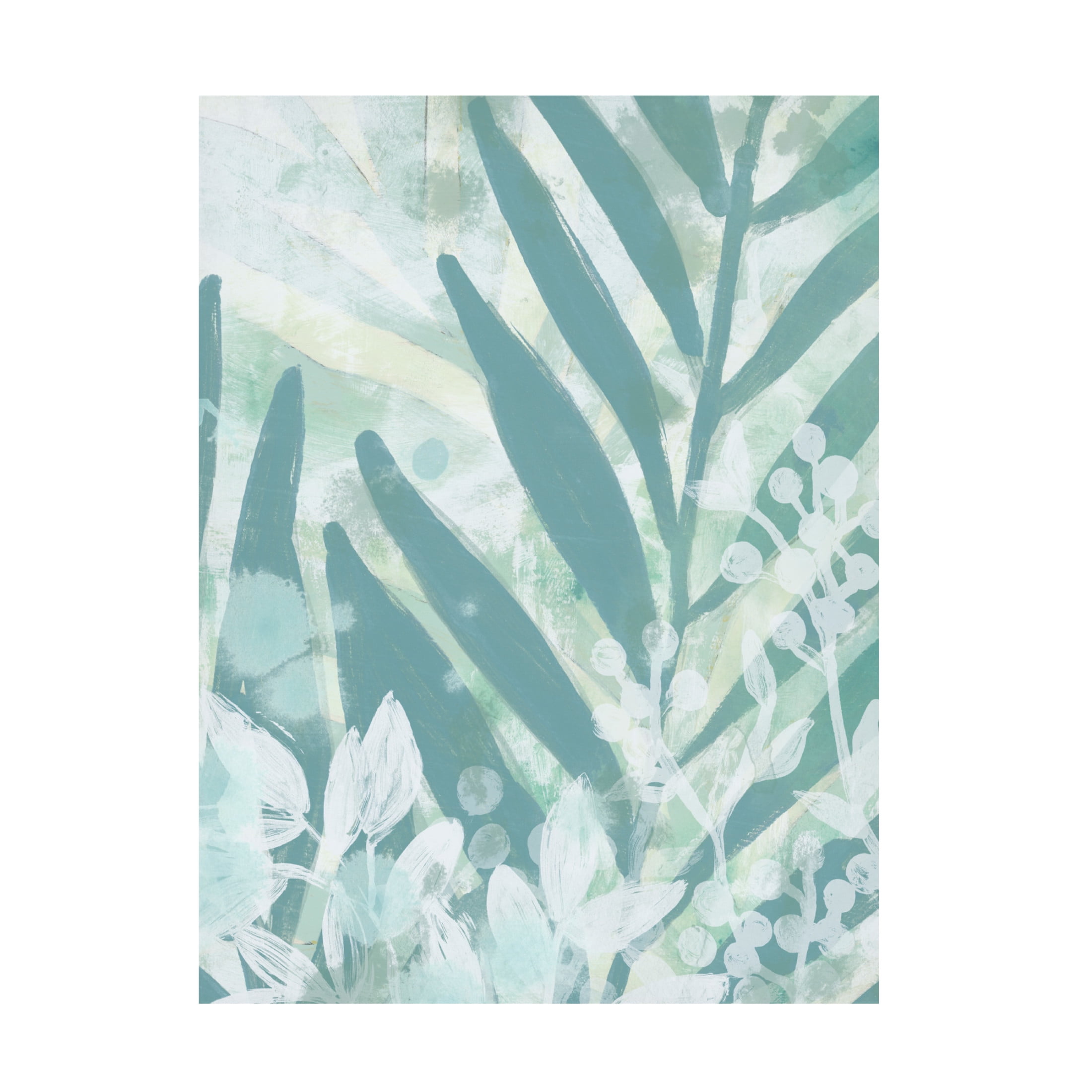 Trademark Fine Art June Erica Vess  Aqua Palms I Canvas Wall Art