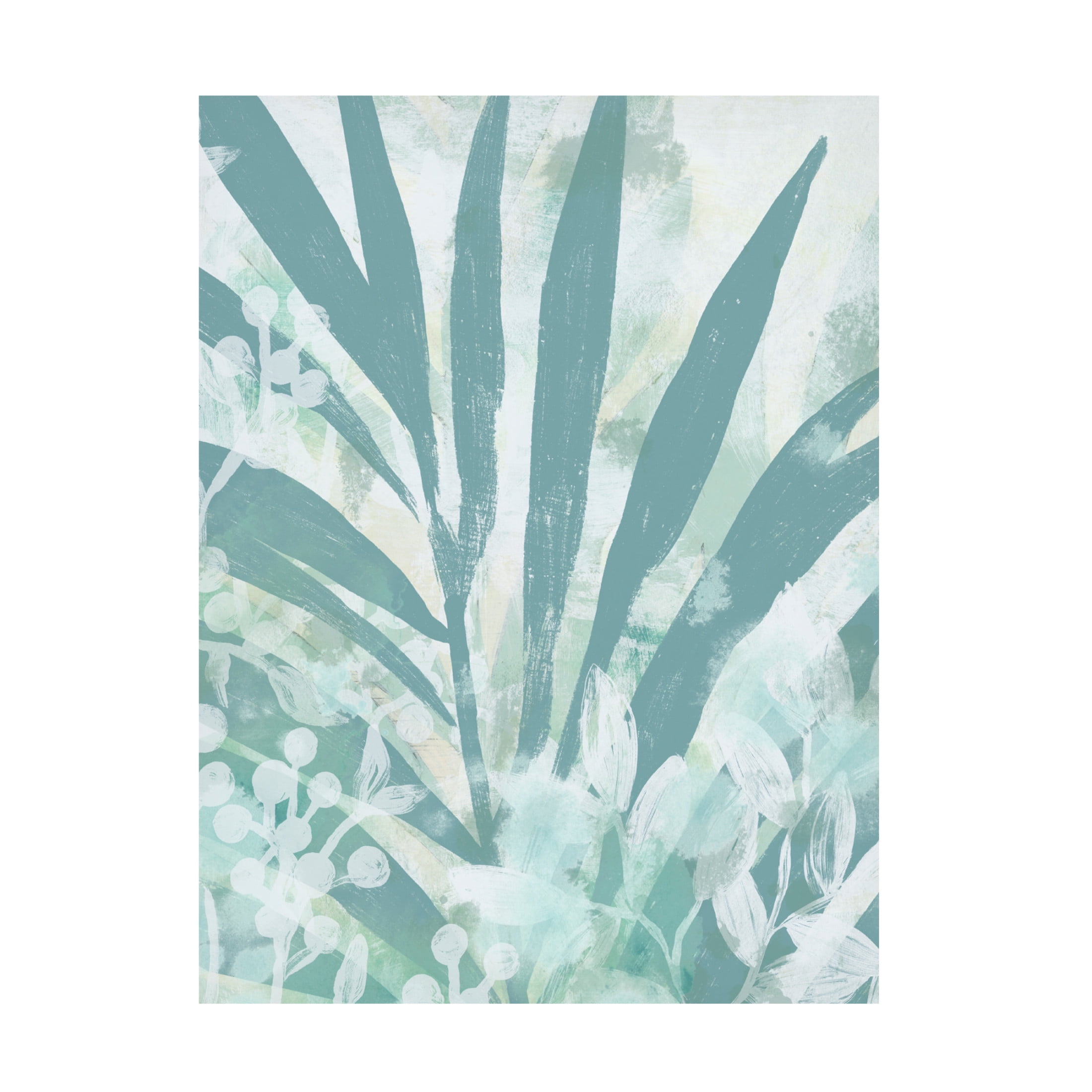 Trademark Fine Art June Erica Vess  Aqua Palms II Canvas Wall Art