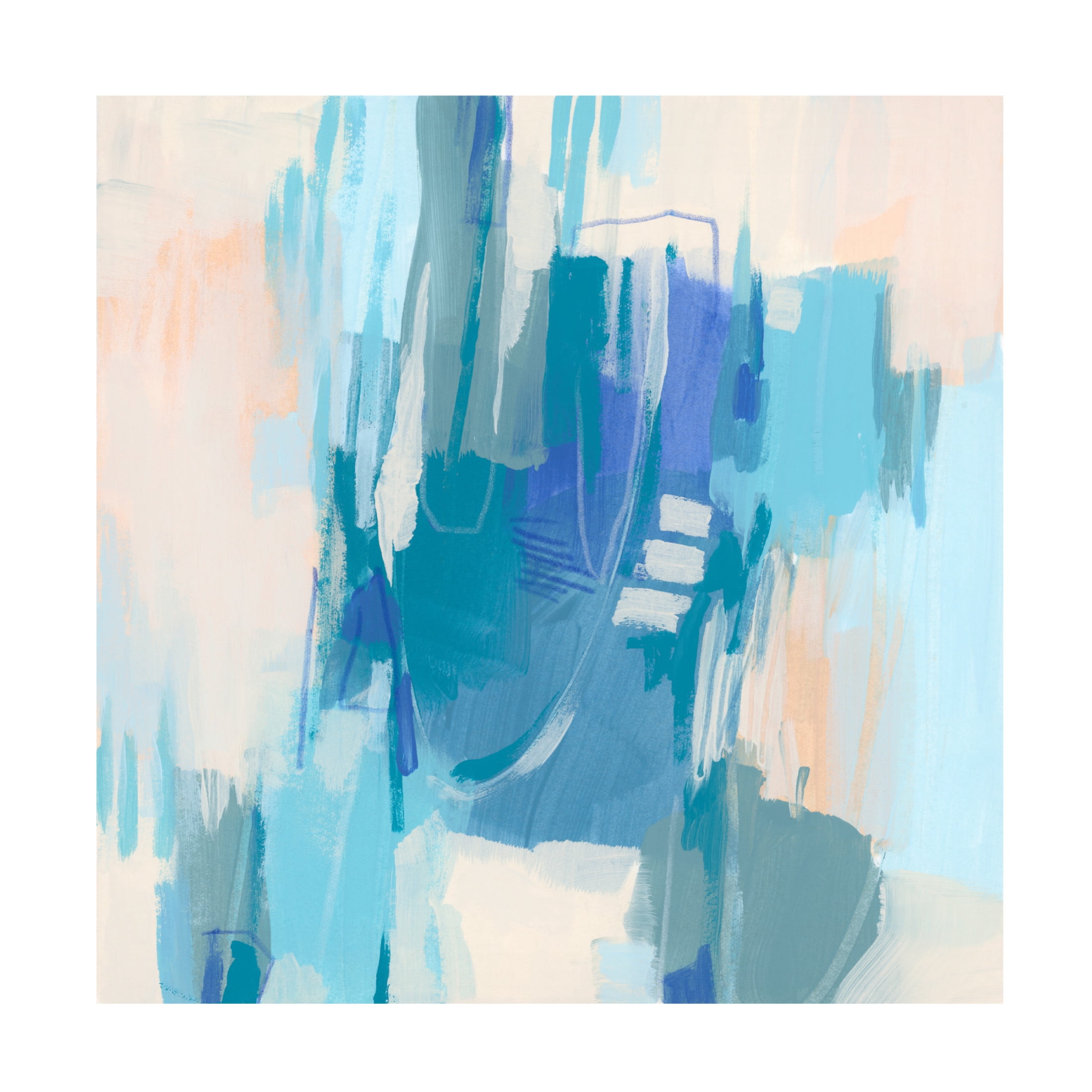 Trademark Fine Art June Erica Vess Azure Margin I Canvas Wall Art