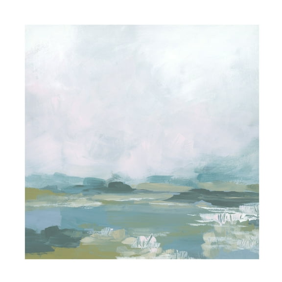 Trademark Fine Art June Erica Vess Blue Fields II Canvas Wall Art