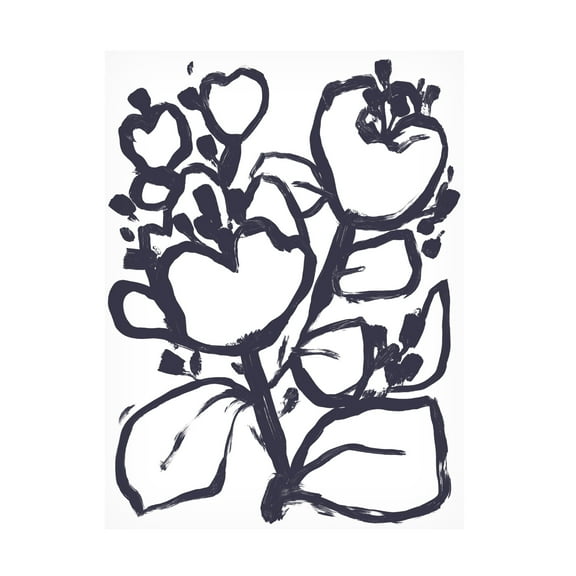 Trademark Fine Art June Erica Vess Carbon Flower I Canvas Wall Art