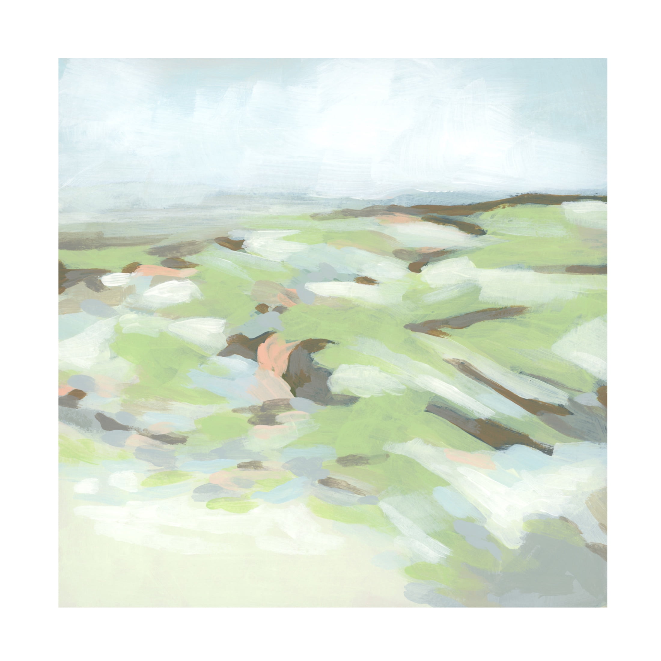 Trademark Fine Art June Erica Vess  Green Valley Slope II Canvas Wall Art