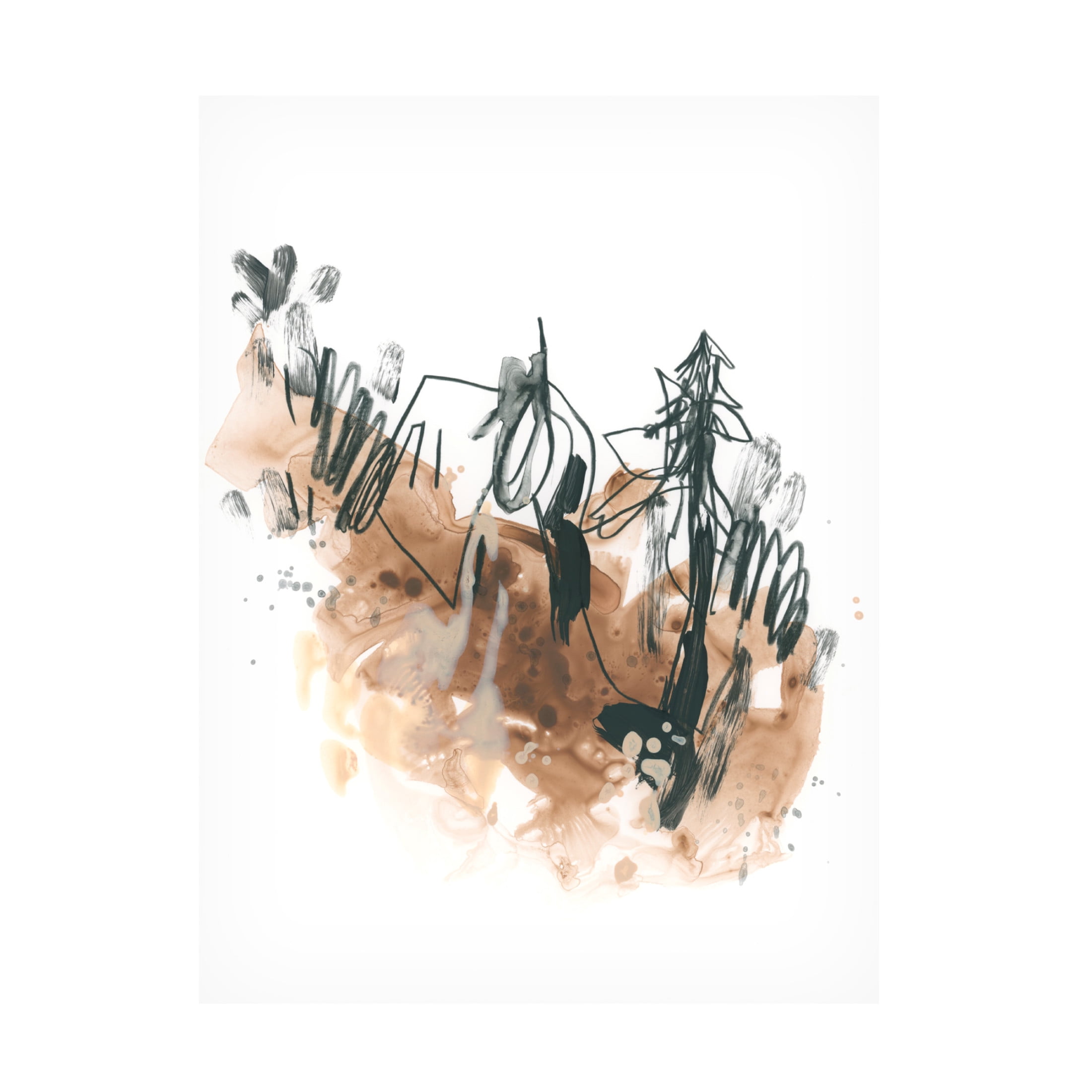 Trademark Fine Art June Erica Vess Landslide Trees I Canvas Wall Art