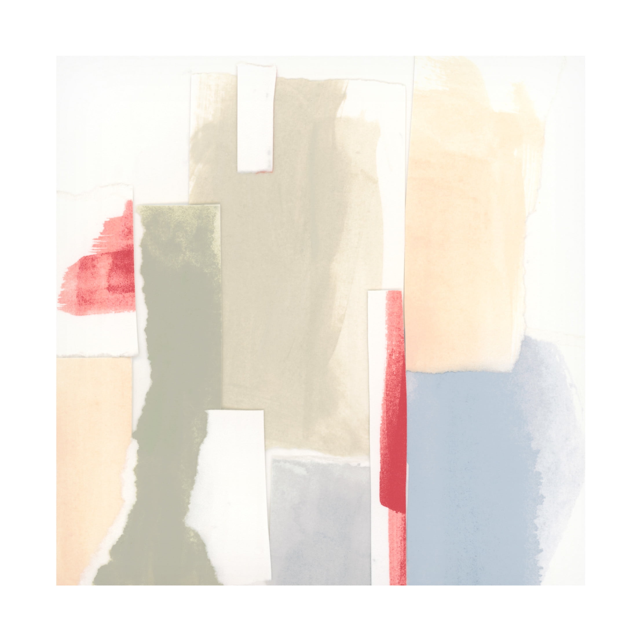 24" x 24" Abstract Multicolor Canvas Wall Art with Wood Frame