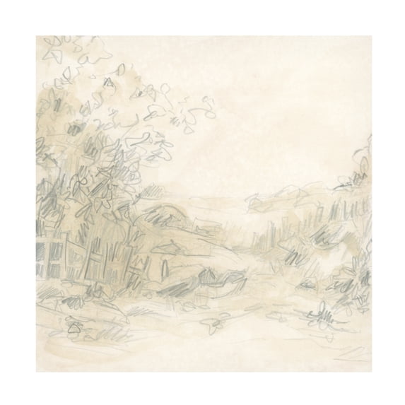 Trademark Fine Art June Erica Vess Parchment Field Study I Canvas Wall Art
