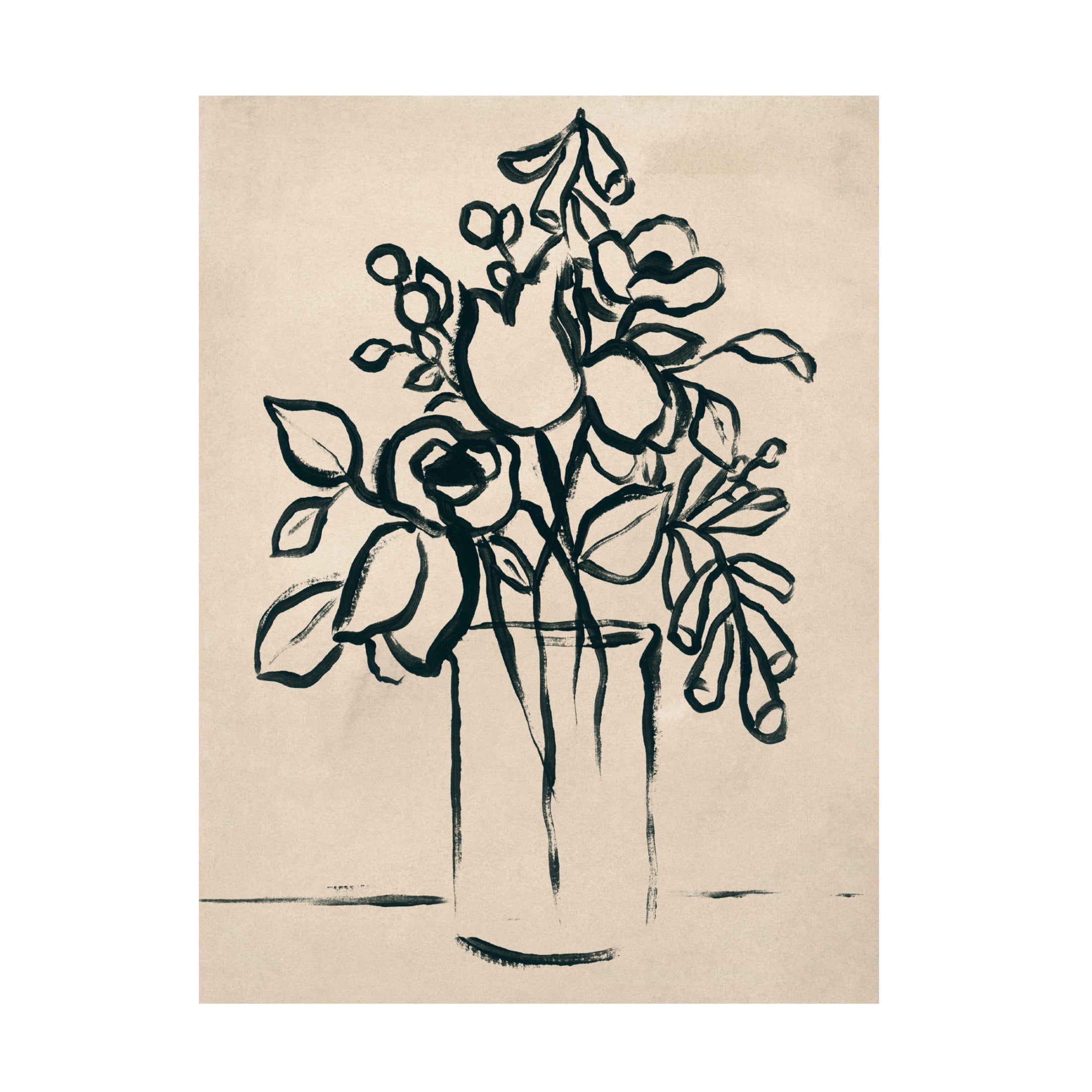 Trademark Fine Art June Erica Vess  Parchment Posey I Canvas Wall Art
