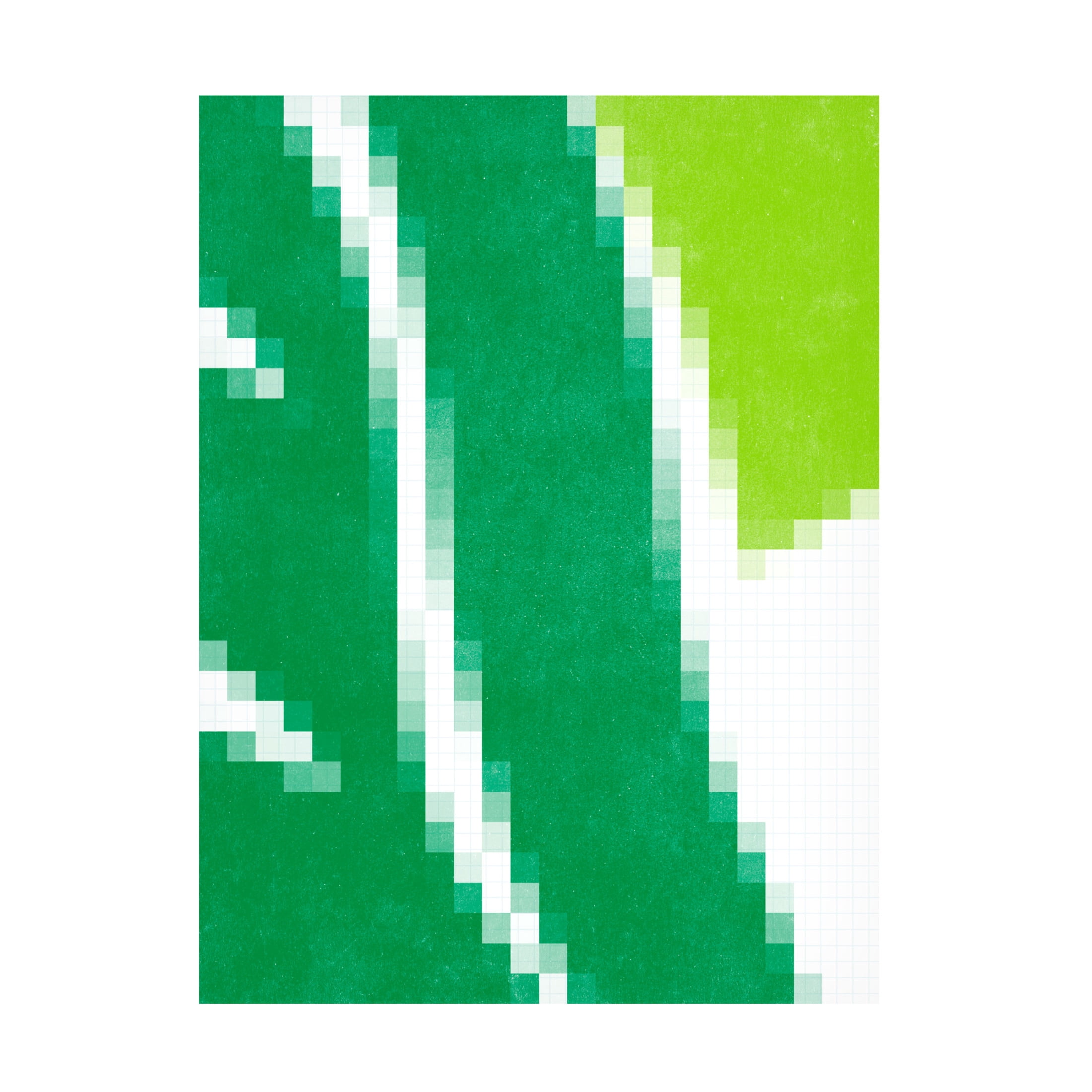 Trademark Fine Art June Erica Vess Pixel Leaves I Canvas Wall Art