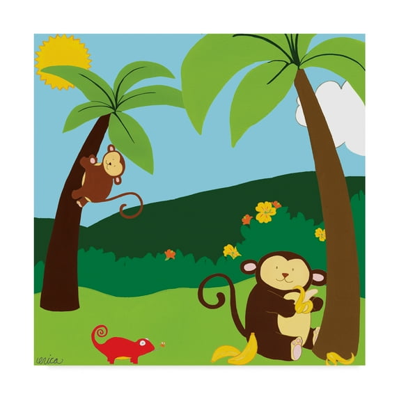 Trademark Fine Art 'Jungle Jamboree II' Canvas Art by June Erica Vess