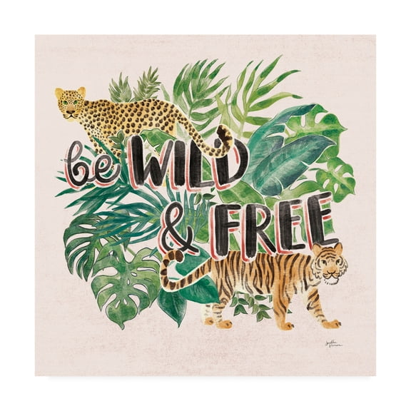 Trademark Fine Art 'Jungle Vibes VII - Be Wild and Free Pink' Canvas Art by Janelle Penner