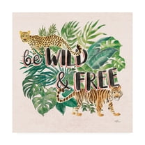 Trademark Fine Art 'Jungle Vibes VII - Be Wild and Free Pink' Canvas Art by Janelle Penner