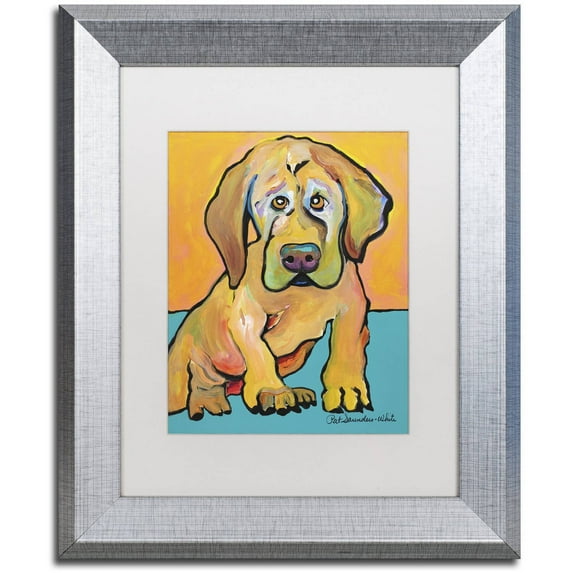 Trademark Fine Art "Juno" Canvas Art by Pat Saunders-White, White Matte, Silver Frame