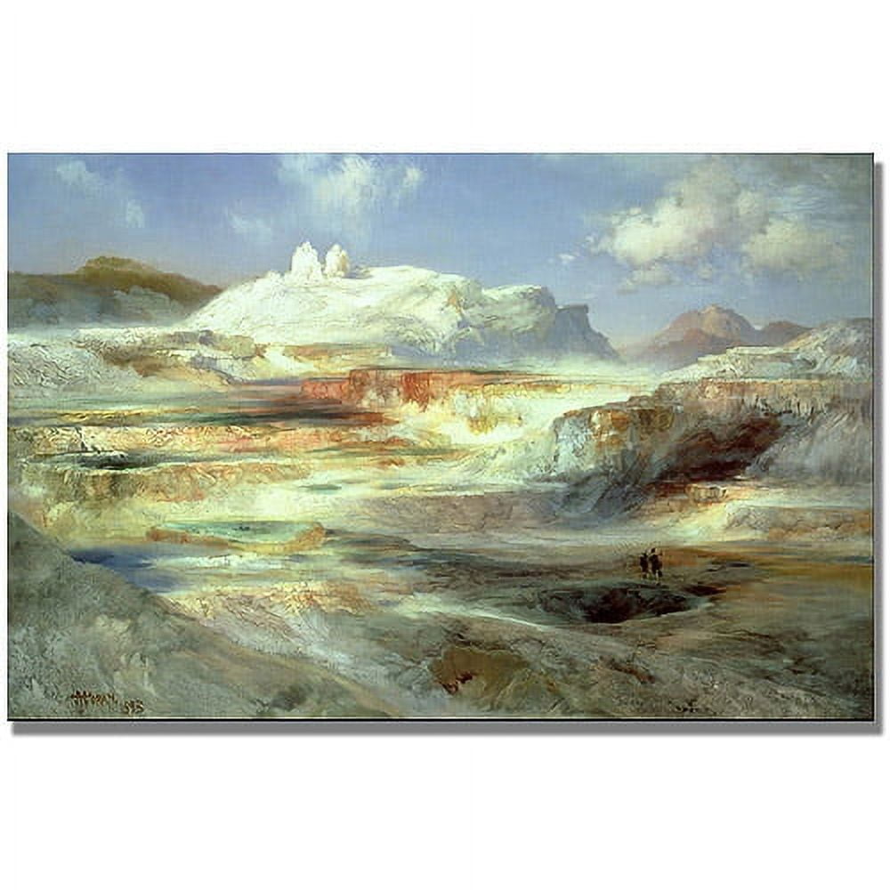 Trademark Fine Art "Jupiter Terrace, Yellowstone" Canvas Art by Thomas Moran