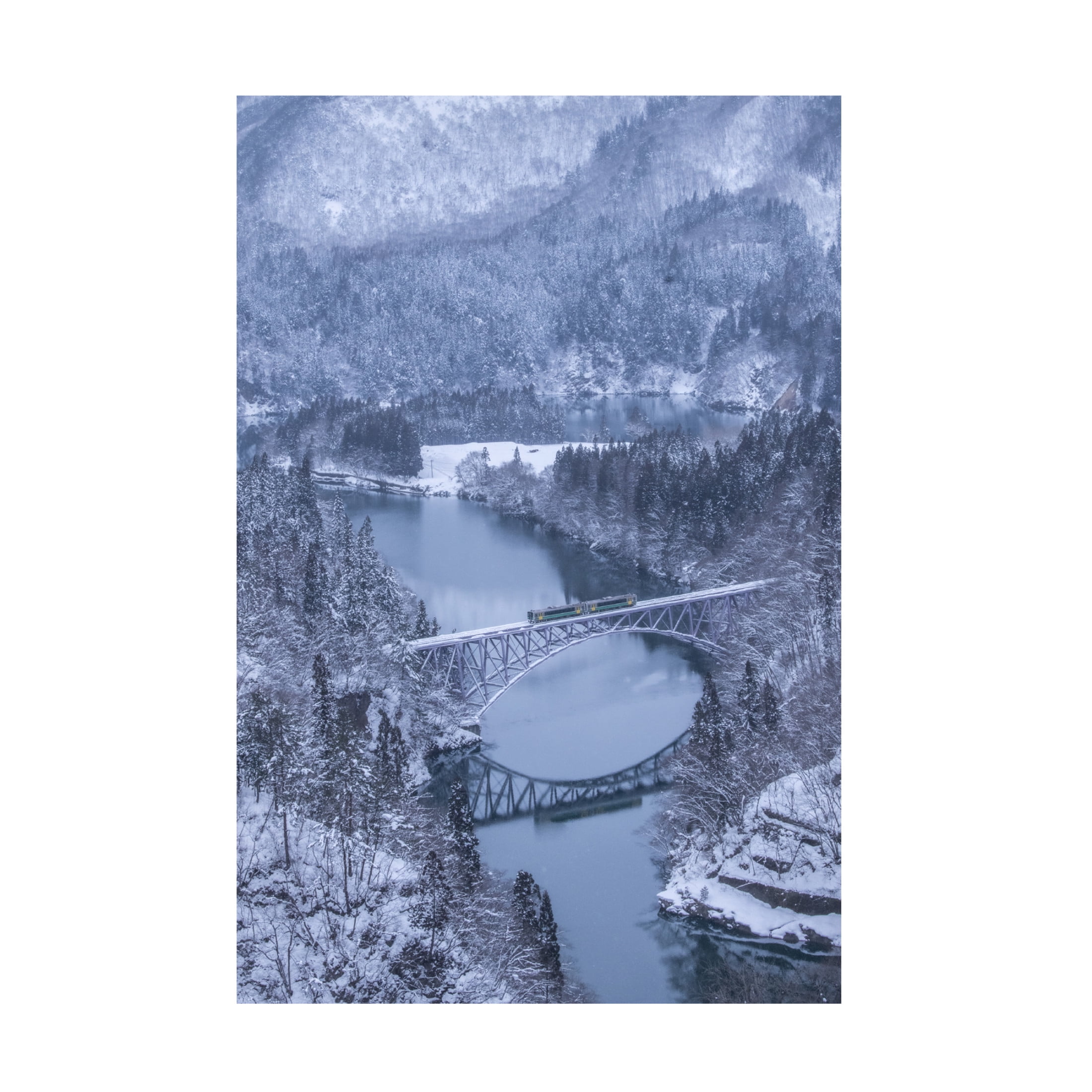 Trademark Fine Art Juri Aoki Winter Train Canvas Wall Art