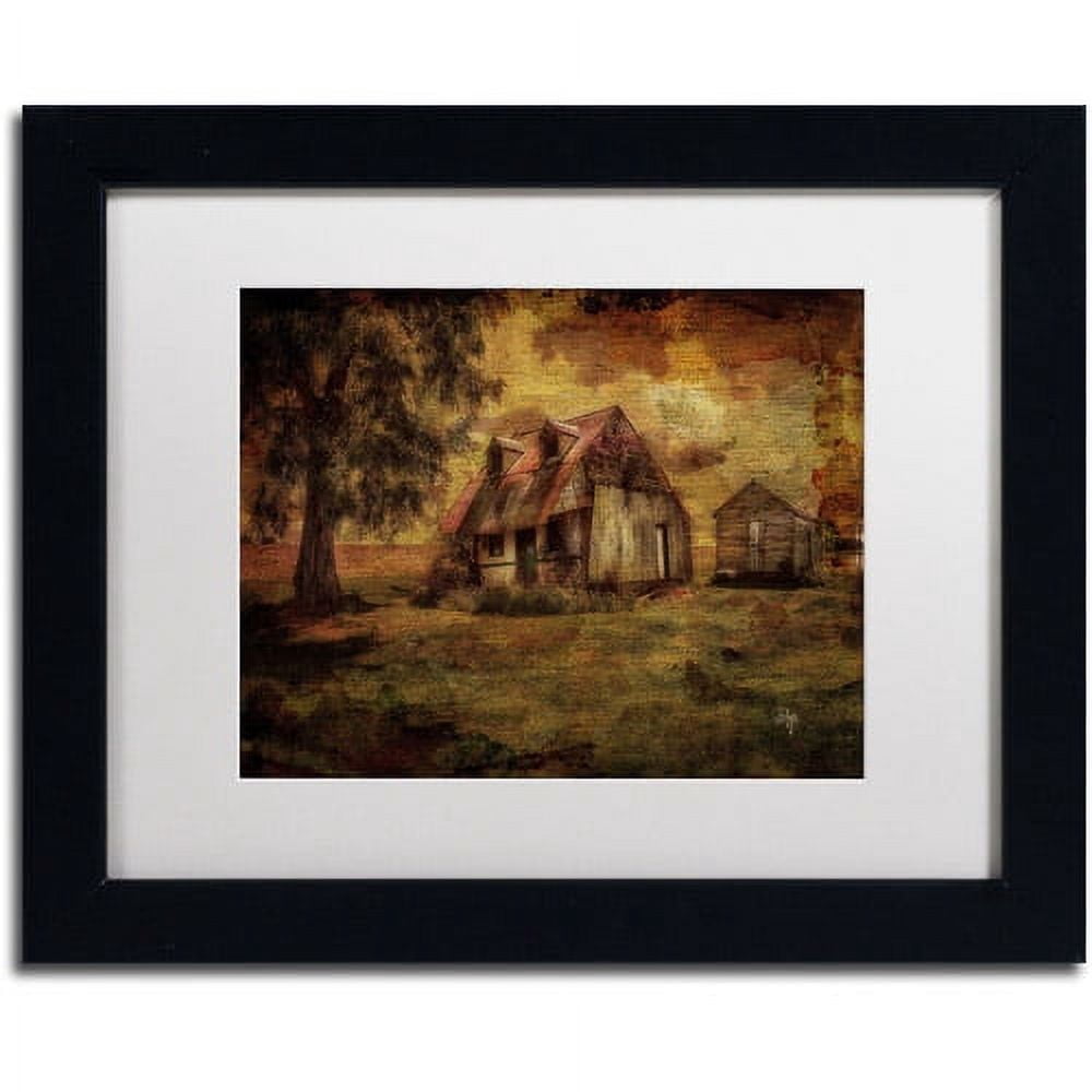 Trademark Fine Art "Just Biding Time" Canvas Art by Lois Bryan, White Mat, Black Frame