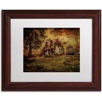 Trademark Fine Art "Just Biding Time" Canvas Art by Lois Bryan, White Mat, Wood Frame