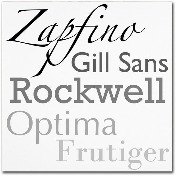 Trademark Fine Art "Just My Type I" Canvas Art by Color Bakery