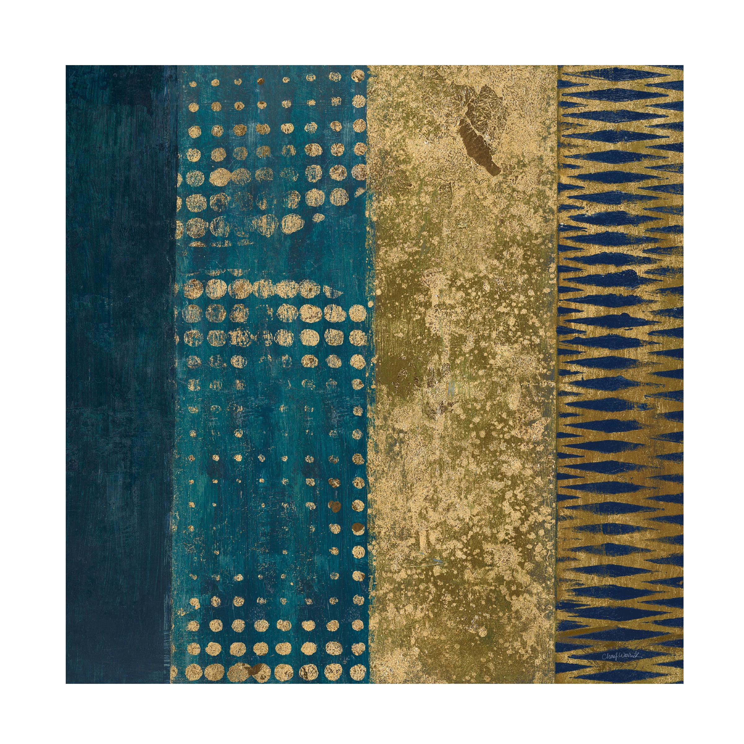 Trademark Fine Art 'Juxtapose III Metallic' Canvas Art by Cheryl Warrick