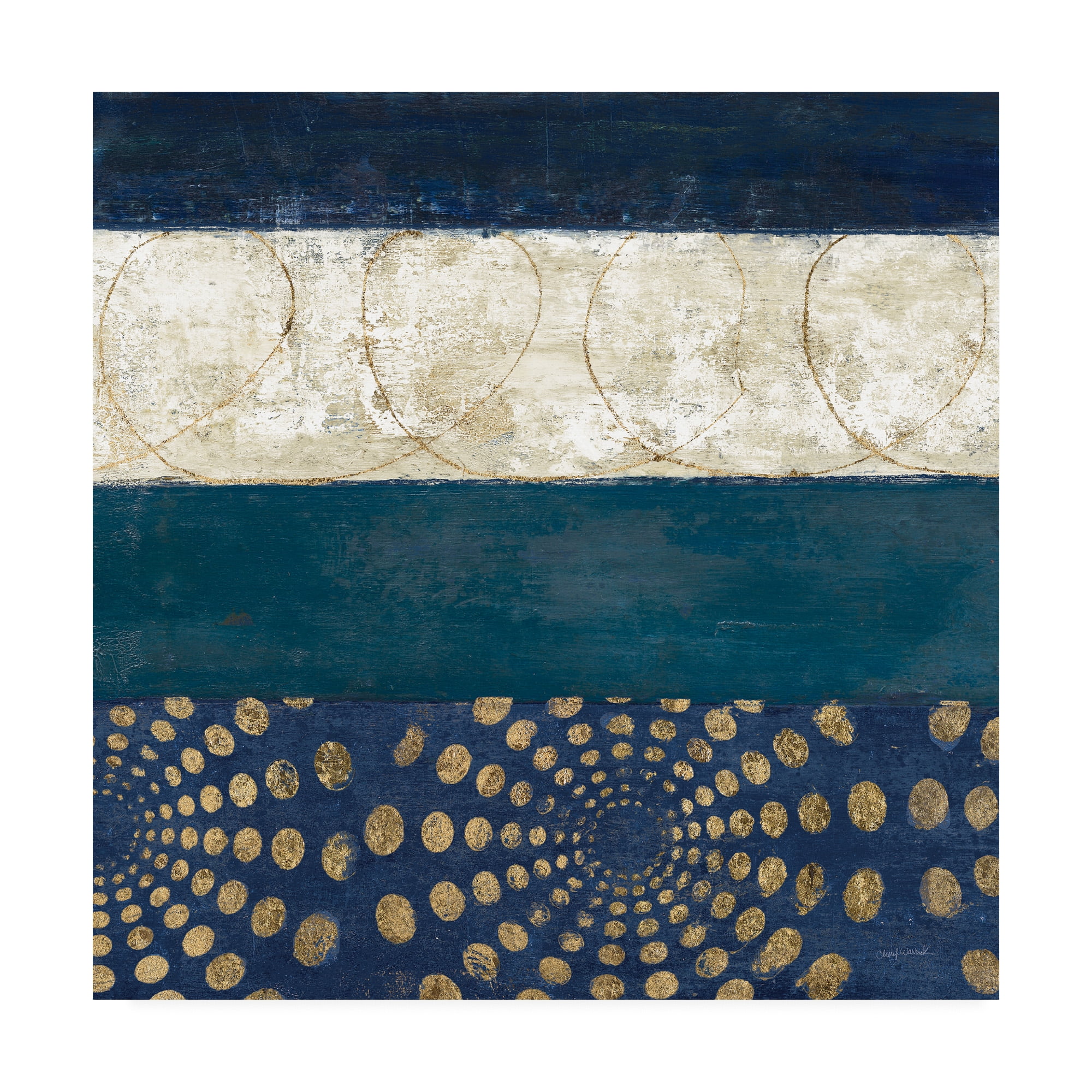 Trademark Fine Art 'Juxtapose IV Metallic' Canvas Art by Cheryl Warrick