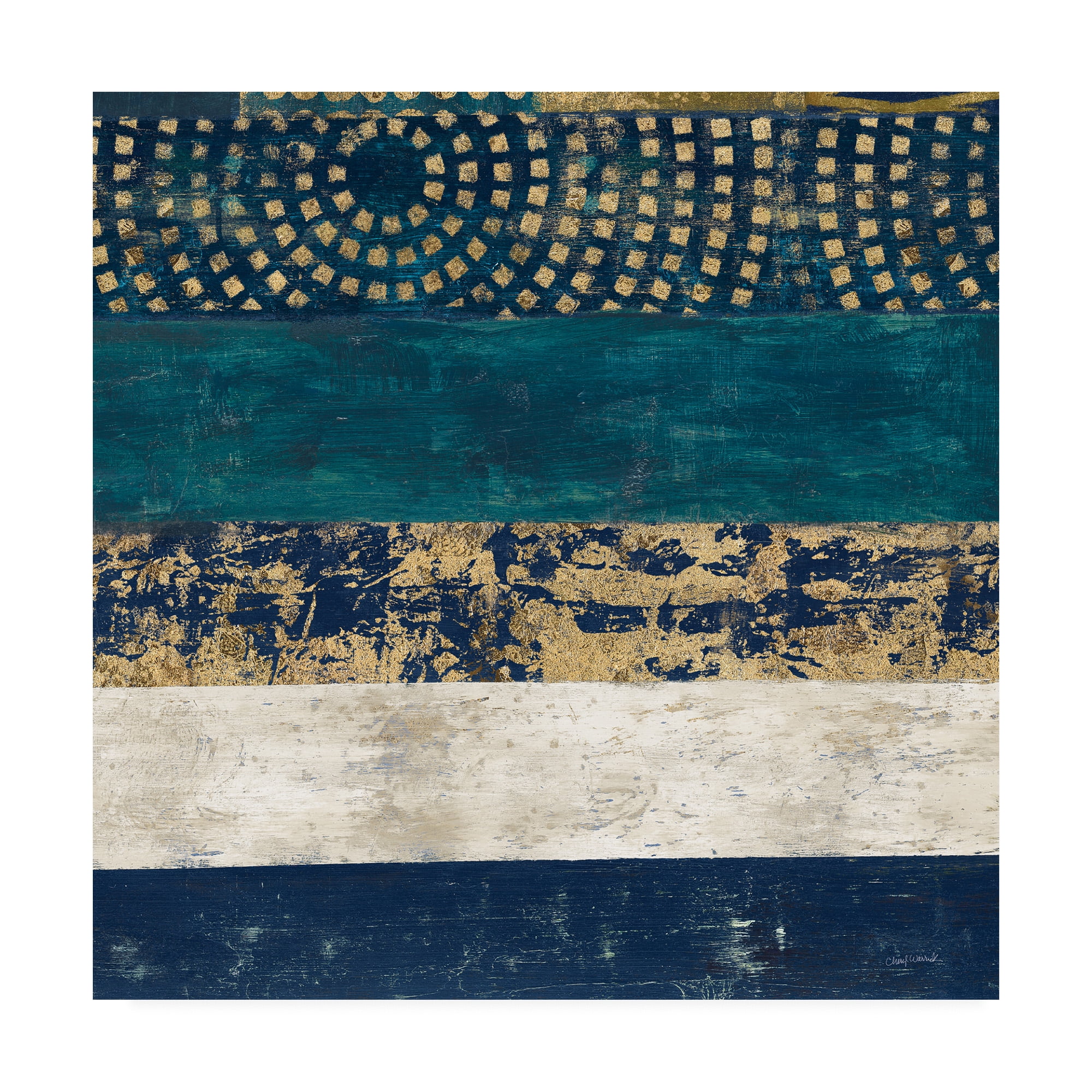 Trademark Fine Art 'Juxtapose V Metallic' Canvas Art by Cheryl Warrick