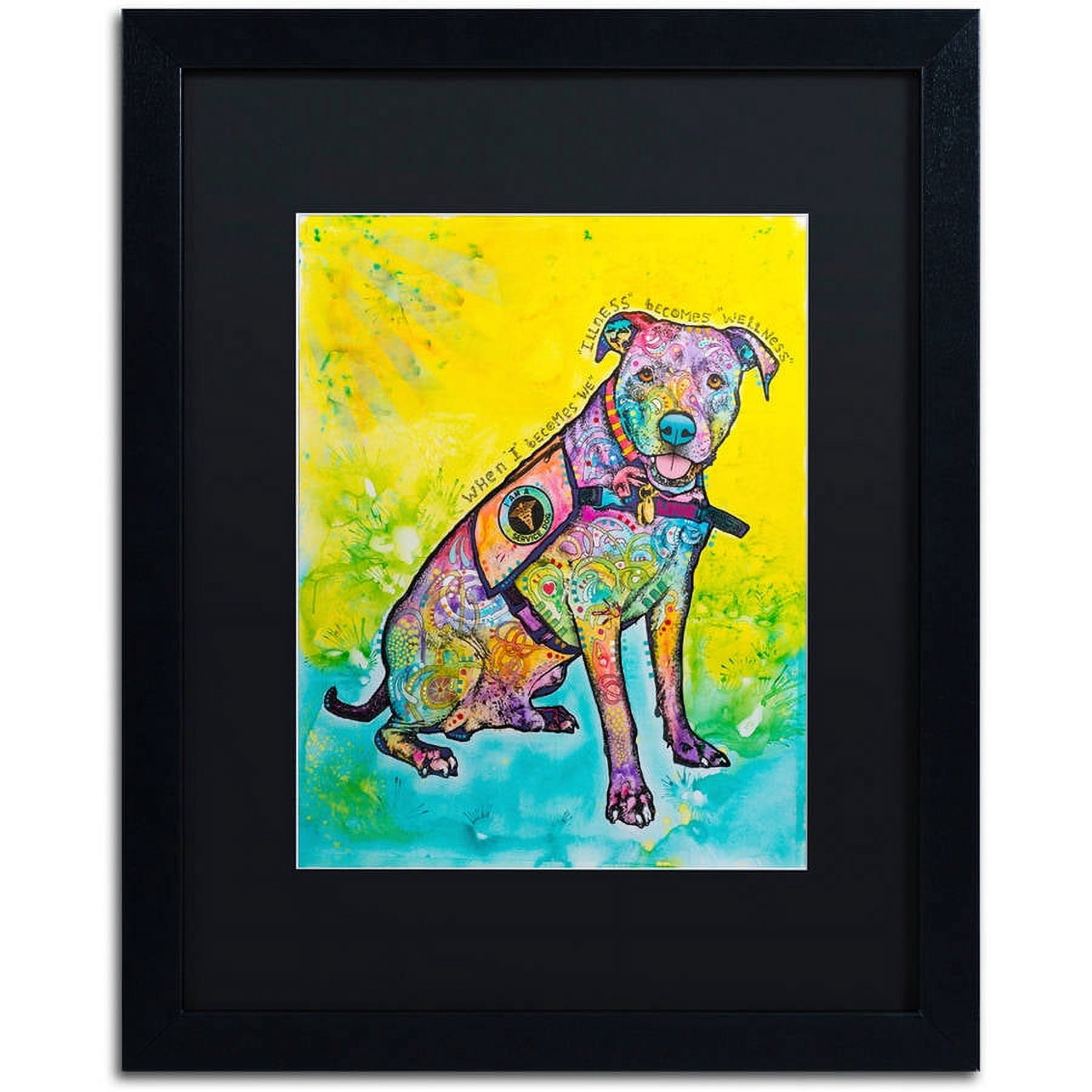 Trademark Fine Art "K-9 Patrol Large-005" Canvas Art by Dean Russo, Black Matte, Black Frame