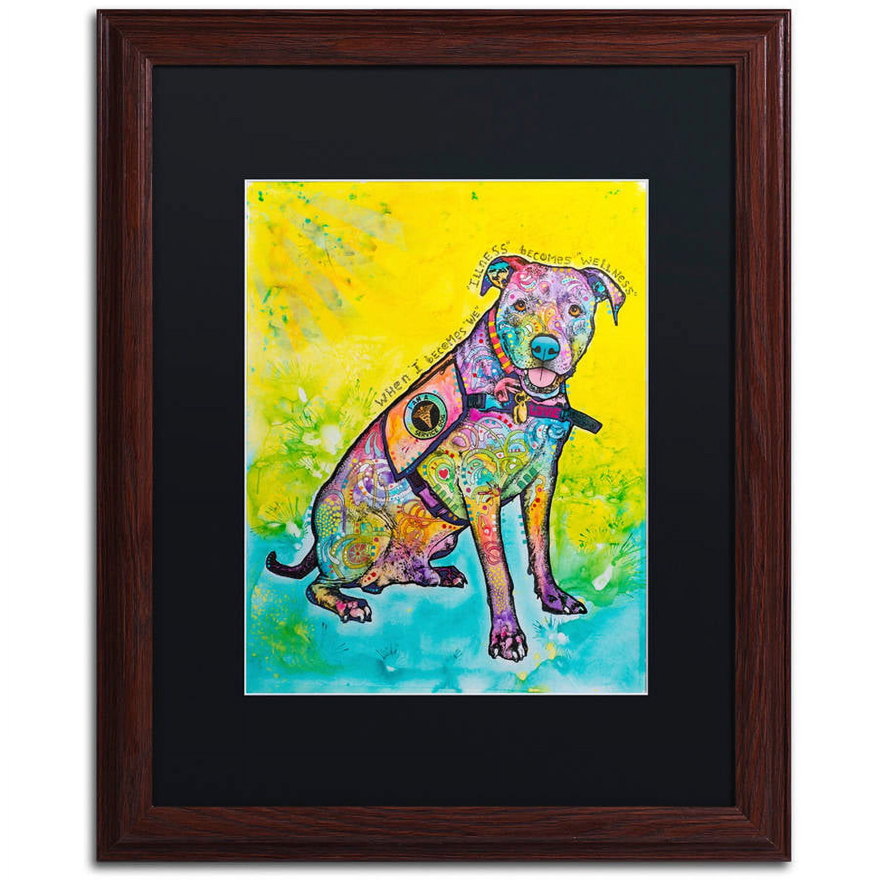 Trademark Fine Art "K-9 Patrol Large-005" Canvas Art by Dean Russo, Black Matte, Wood Frame