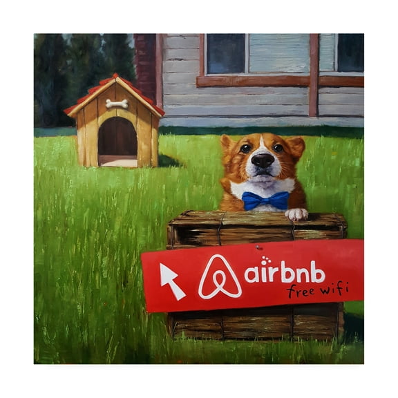 Trademark Fine Art 'K9 BNB' Canvas Art by Lucia Hefferna
