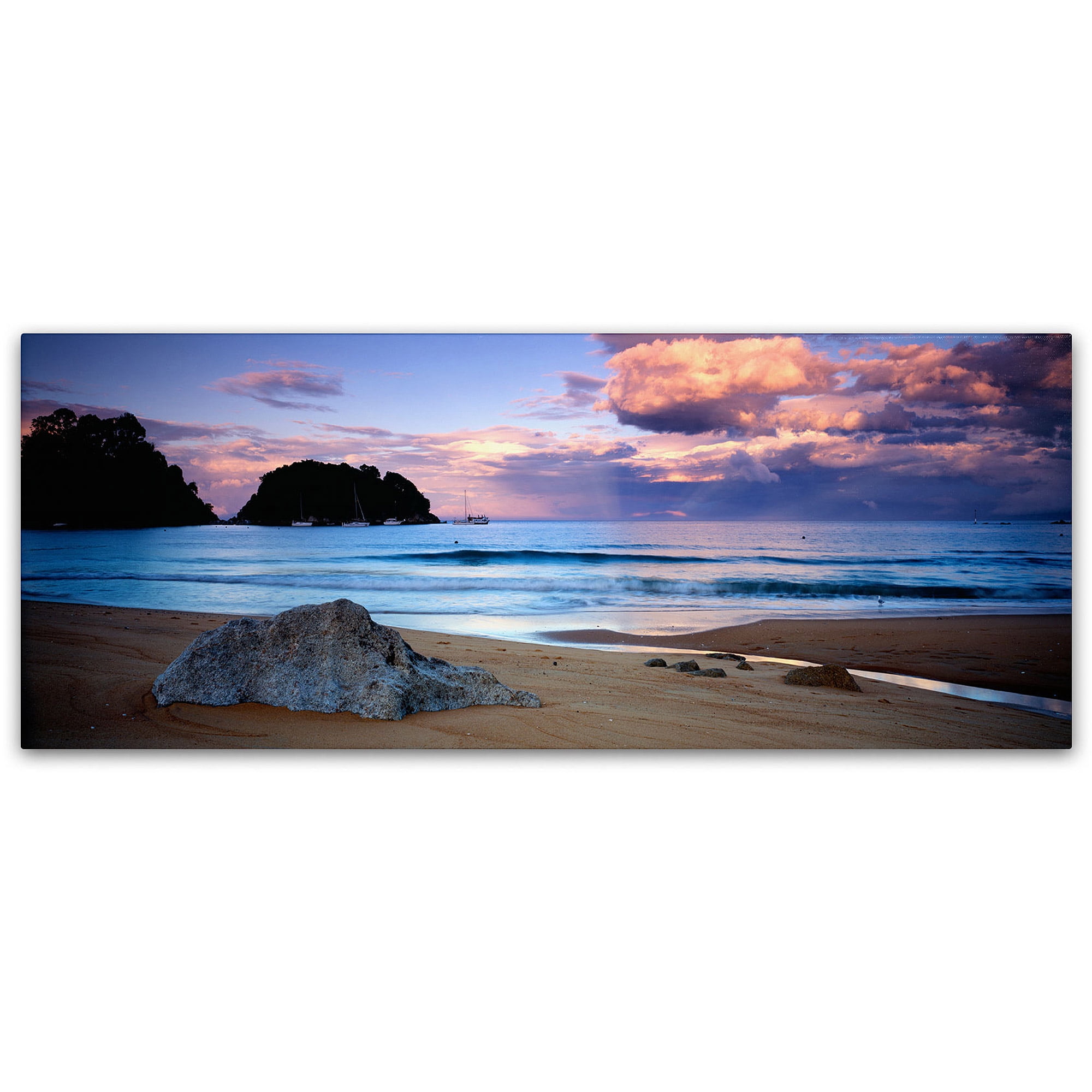 Kaiteriteri Sunset Landscape Canvas Art in Vibrant Colors