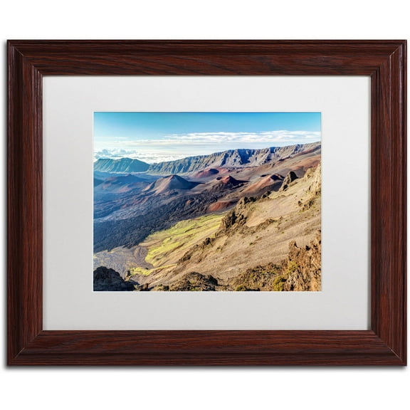Trademark Fine Art 'Kalahaku Lookout' Canvas Art by Pierre Leclerc, White Matte, Wood Frame