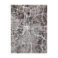 thumbnail image 1 of Trademark Fine Art 'Kansas City Missouri City Map Black' Canvas Art by Michael Tompsett, 1 of 4