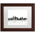 thumbnail image 1 of Trademark Fine Art "Kansas City Missouri Skyline" Canvas Art by Marlene Watson, White Matte, Wood Frame, 1 of 1