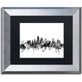 thumbnail image 1 of Trademark Fine Art "Kansas City Skyline B&W" Canvas Art by Michael Tompsett, Black Matte, Silver Frame, 1 of 1