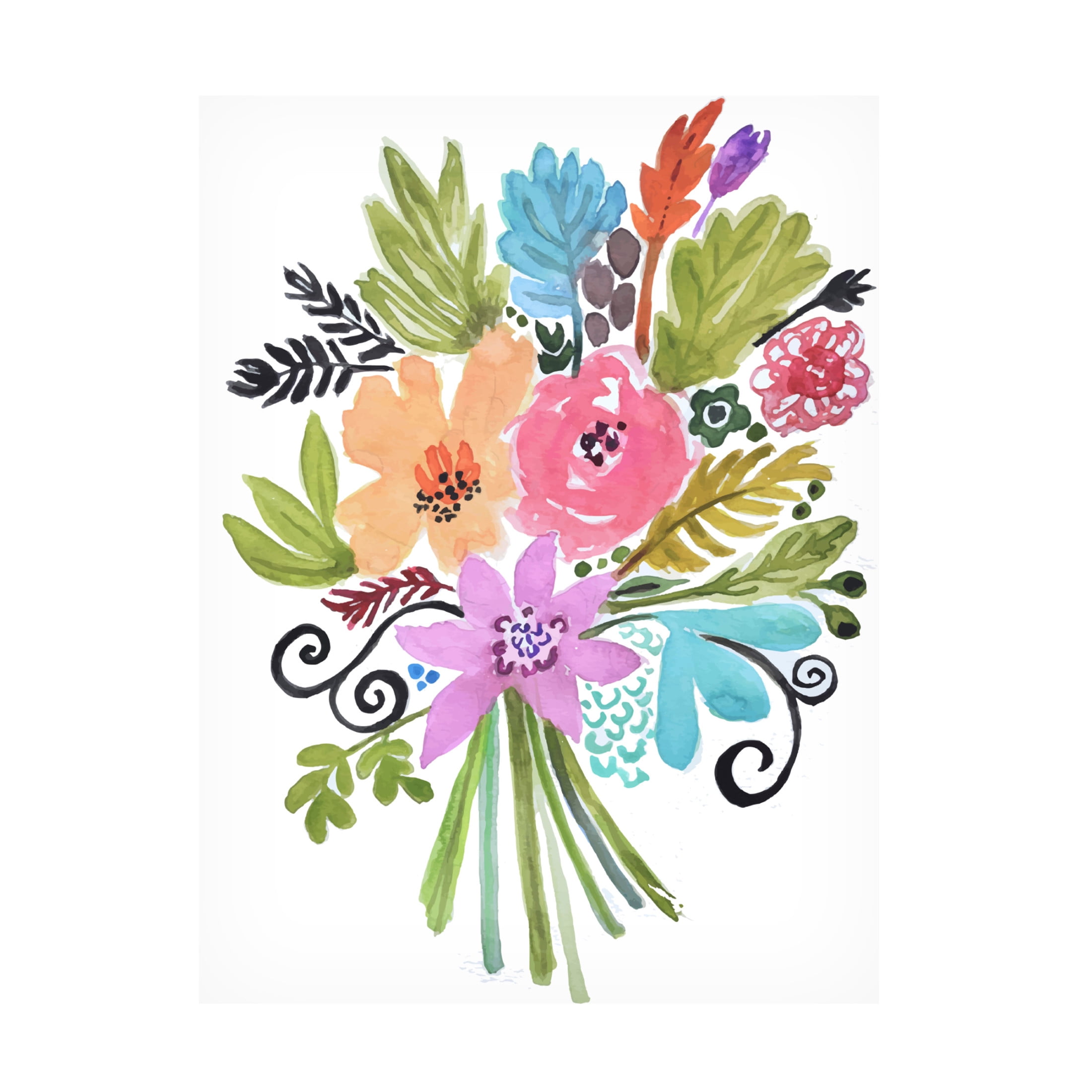 Trademark Fine Art Karen Fields Simple Short Stems I Canvas Wall Art