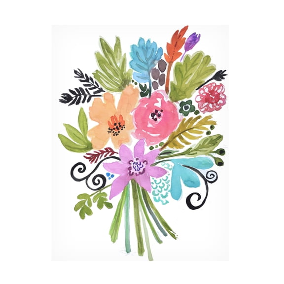 Trademark Fine Art Karen Fields Simple Short Stems I Canvas Wall Art