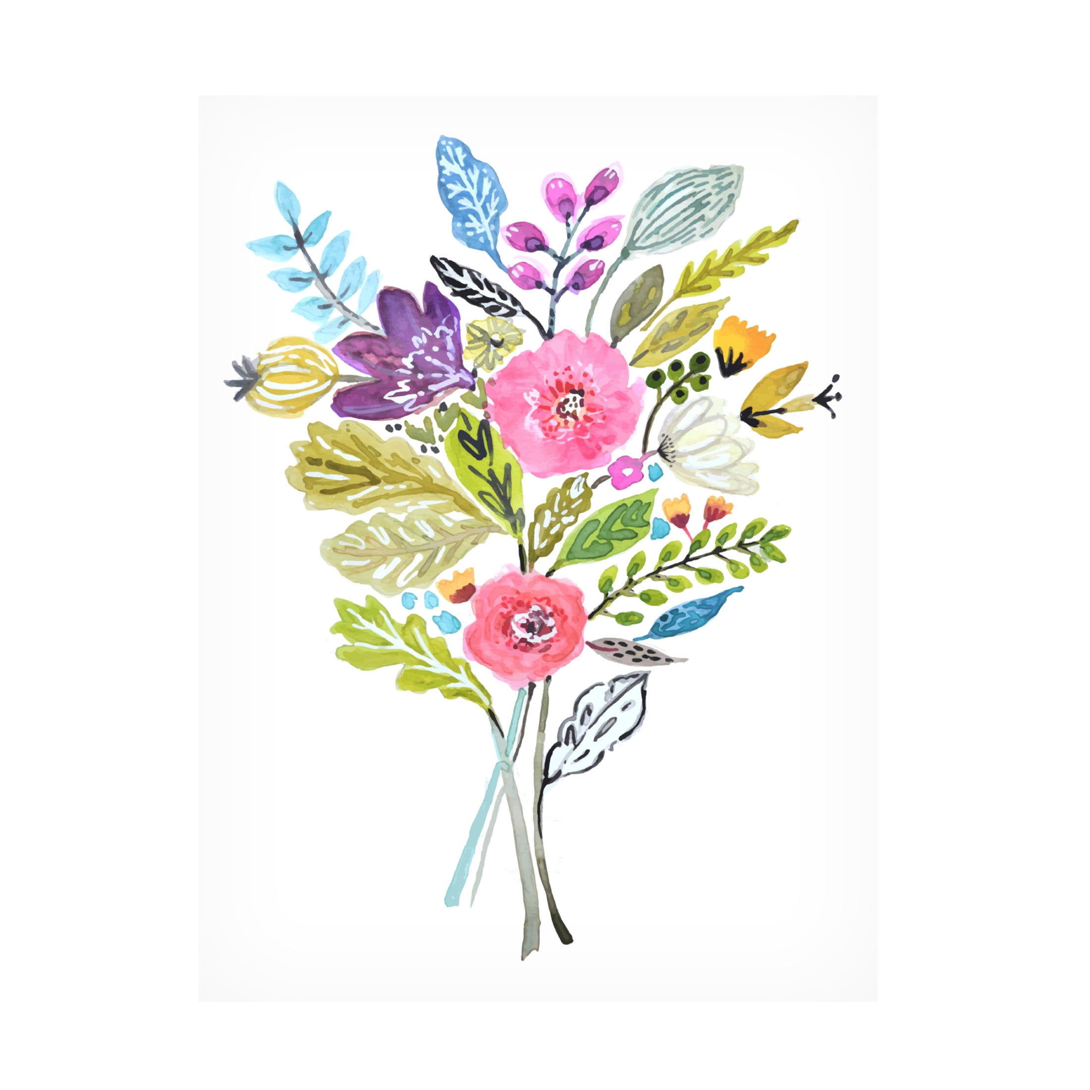 Trademark Fine Art Karen Fields  Simple Short Stems IV Canvas Wall Art