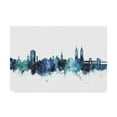 thumbnail image 1 of Trademark Fine Art 'Kassel Germany Blue Teal Skyline' Canvas Art by Michael Tompsett, 1 of 3