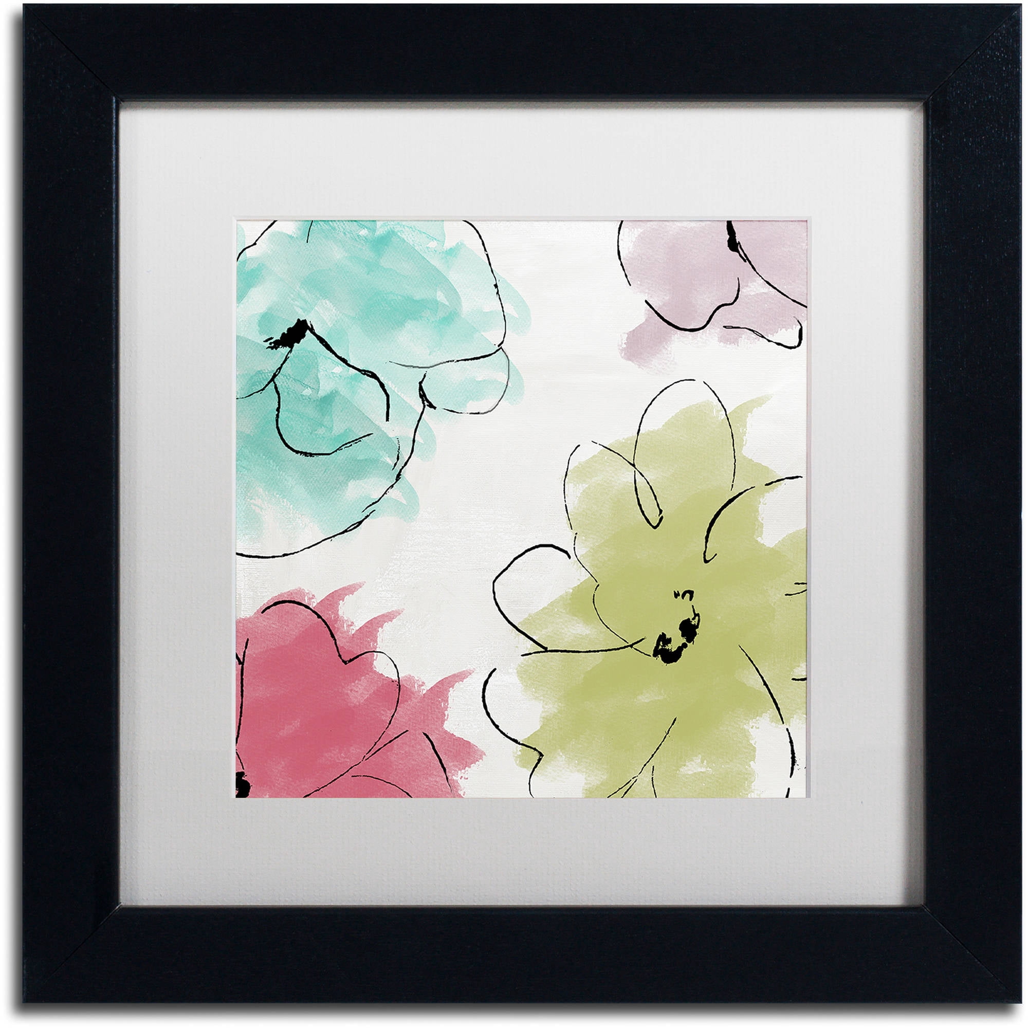 Trademark Fine Art "Kasumi five" Canvas Art by Color Bakery White Matte, Black Frame