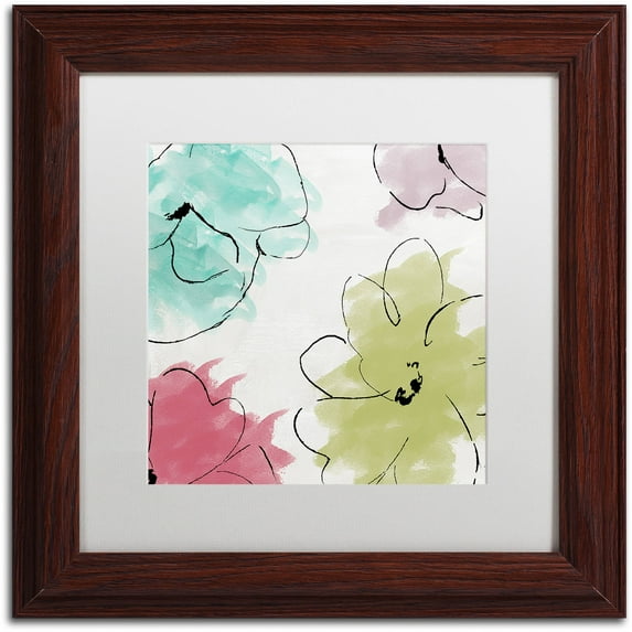 Trademark Fine Art "Kasumi five" Canvas Art by Color Bakery White Matte, Wood Frame