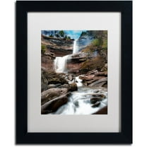Trademark Fine Art "Katerskill Fall" Canvas Art by David Ayash White Matte, Black Frame