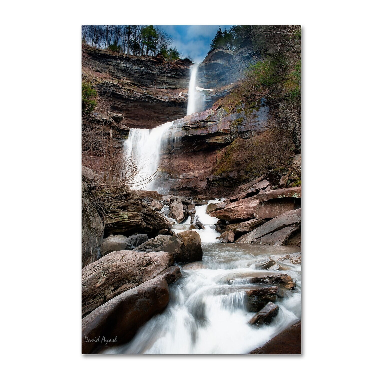Trademark Fine Art "Katerskill Fall" Canvas Art by David Ayash