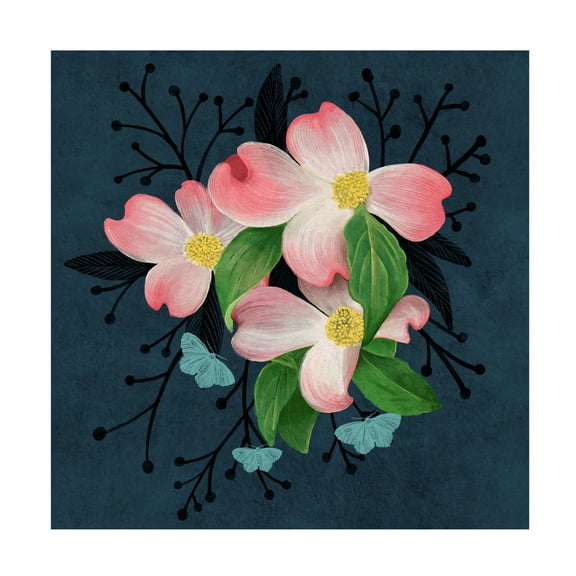 Trademark Fine Art Katie O'Shea  Pink Dogwoods I Canvas Wall Art